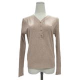 Vネックデザインボタンリブニット レディース 長袖 | Amulet | 詳細画像31