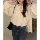 フリルネックボリュームスリーブブラウス レディース 長袖 | Amulet | 詳細画像14 