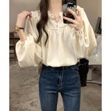 フリルネックボリュームスリーブブラウス レディース 長袖 | Amulet | 詳細画像15 