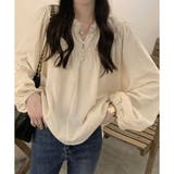 フリルネックボリュームスリーブブラウス レディース 長袖 | Amulet | 詳細画像17 