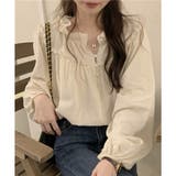 フリルネックボリュームスリーブブラウス レディース 長袖 | Amulet | 詳細画像18 