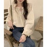 フリルネックボリュームスリーブブラウス レディース 長袖 | Amulet | 詳細画像2 