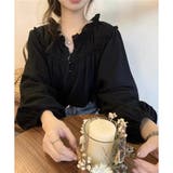 フリルネックボリュームスリーブブラウス レディース 長袖 | Amulet | 詳細画像8 