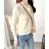 クルーネックニットカーディガン レディース 長袖 | Amulet | 詳細画像17