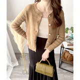 クルーネックニットカーディガン レディース 長袖 | Amulet | 詳細画像3