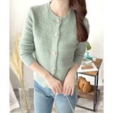 クルーネックニットカーディガン レディース 長袖 | Amulet | 詳細画像4