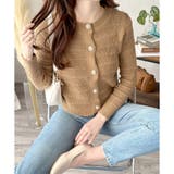 クルーネックニットカーディガン レディース 長袖 | Amulet | 詳細画像6