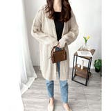 ケーブル風ざっくりロングカーディガン 秋冬 ゆったり | Amulet | 詳細画像12