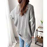 ケーブル風ざっくりロングカーディガン 秋冬 ゆったり | Amulet | 詳細画像21