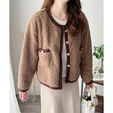 ノーカラーボアジャケット レディース 秋冬 | Amulet | 詳細画像11