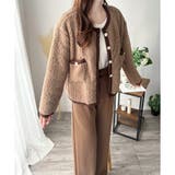 ノーカラーボアジャケット レディース 秋冬 | Amulet | 詳細画像18