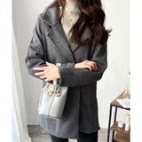 ミドル丈ヘリンボーン柄チェスターコート レディース 秋冬 | Amulet | 詳細画像11