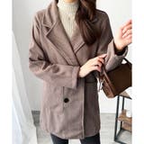 ミドル丈ヘリンボーン柄チェスターコート レディース 秋冬 | Amulet | 詳細画像15