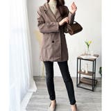 ミドル丈ヘリンボーン柄チェスターコート レディース 秋冬 | Amulet | 詳細画像17