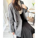 ミドル丈ヘリンボーン柄チェスターコート レディース 秋冬 | Amulet | 詳細画像2