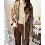 ミドル丈ヘリンボーン柄チェスターコート レディース 秋冬 | Amulet | 詳細画像21