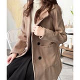 ミドル丈ヘリンボーン柄チェスターコート レディース 秋冬 | Amulet | 詳細画像24