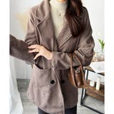 ミドル丈ヘリンボーン柄チェスターコート レディース 秋冬 | Amulet | 詳細画像3