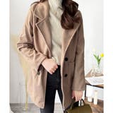 ミドル丈ヘリンボーン柄チェスターコート レディース 秋冬 | Amulet | 詳細画像4