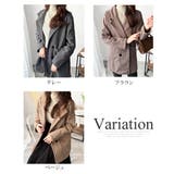 ミドル丈ヘリンボーン柄チェスターコート レディース 秋冬 | Amulet | 詳細画像5