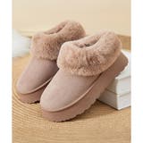 ブラウン | 厚底フェイクファーシューズ レディース 秋冬 | Amulet