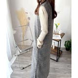 チェック柄Vネックロングジャンパースカート レディース 春秋冬 | Amulet | 詳細画像17