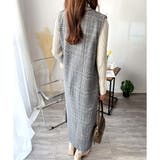 チェック柄Vネックロングジャンパースカート レディース 春秋冬 | Amulet | 詳細画像18