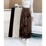 ベロア風ロングスカート レディース 秋冬 | Amulet | 詳細画像23 