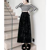 ベロア風ロングスカート レディース 秋冬 | Amulet | 詳細画像3 