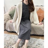 ロングニット長袖カーディガン レディース 秋冬 | Amulet | 詳細画像4 