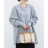 グレー | ラウンドネックオーバーサイズプルオーバー レディース 長袖 | Amulet
