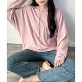 ピンク | ソフトタッチフード付きパーカー レディース 長袖 | Amulet