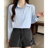 ナチュラルワッシャー風シャツ 前開き 長袖 | Amulet | 詳細画像13 