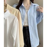 ナチュラルワッシャー風シャツ 前開き 長袖 | Amulet | 詳細画像3 