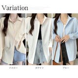 ナチュラルワッシャー風シャツ 前開き 長袖 | Amulet | 詳細画像5 