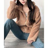 ソフトボアブルゾン ふんわり軽い ジップアップアウター | Amulet | 詳細画像17 