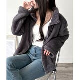 ソフトボアブルゾン ふんわり軽い ジップアップアウター | Amulet | 詳細画像18 