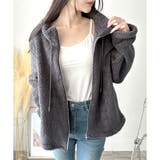 ソフトボアブルゾン ふんわり軽い ジップアップアウター | Amulet | 詳細画像20 