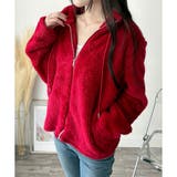 ソフトボアブルゾン ふんわり軽い ジップアップアウター | Amulet | 詳細画像30 