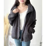 ソフトボアブルゾン ふんわり軽い ジップアップアウター | Amulet | 詳細画像7 