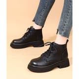 レースアップ厚底ショートブーツ レディース カジュアル | Amulet | 詳細画像12 