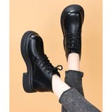 レースアップ厚底ショートブーツ レディース カジュアル | Amulet | 詳細画像2 