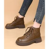 レースアップ厚底ショートブーツ レディース カジュアル | Amulet | 詳細画像3 