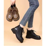 レースアップ厚底ショートブーツ レディース カジュアル | Amulet | 詳細画像4 