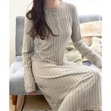 リブニットリラクシーロングワンピース 体型カバー 秋冬 | Amulet | 詳細画像14