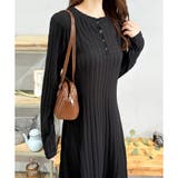 リブニットリラクシーロングワンピース 体型カバー 秋冬 | Amulet | 詳細画像2