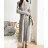 リブニットリラクシーロングワンピース 体型カバー 秋冬 | Amulet | 詳細画像21