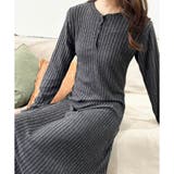 リブニットリラクシーロングワンピース 体型カバー 秋冬 | Amulet | 詳細画像22