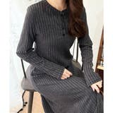 リブニットリラクシーロングワンピース 体型カバー 秋冬 | Amulet | 詳細画像23