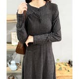 リブニットリラクシーロングワンピース 体型カバー 秋冬 | Amulet | 詳細画像4